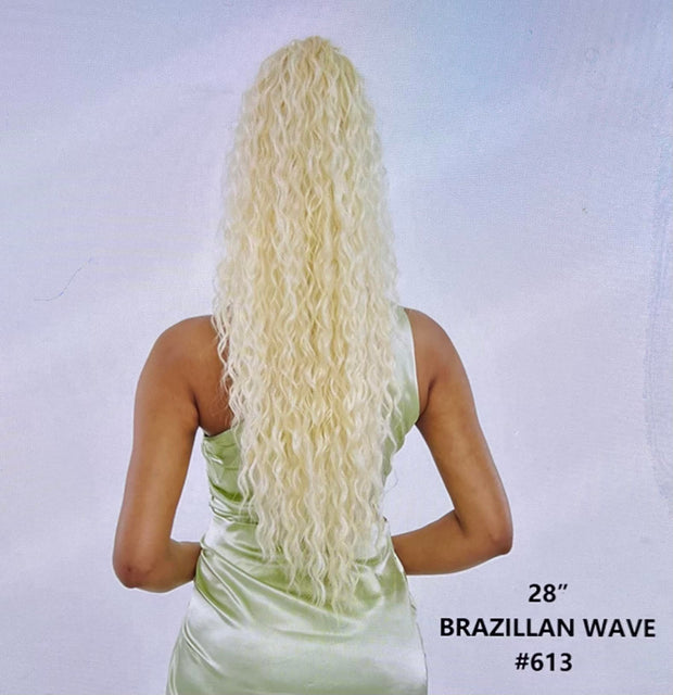 Brizillian Wave Synthetic Draw String  Ponytials